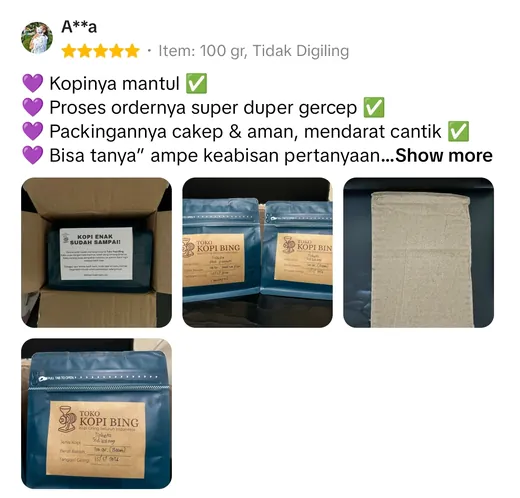 Testimoni pelanggan Kopi Bing